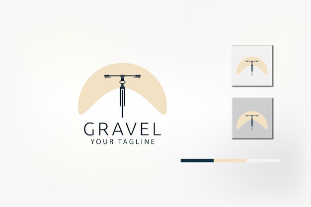 Vector gravel bike cyclocross bicycle logo design