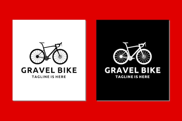 Gravel Bike Silhouette Bicycle Icon Logo Design Vector Inspiration