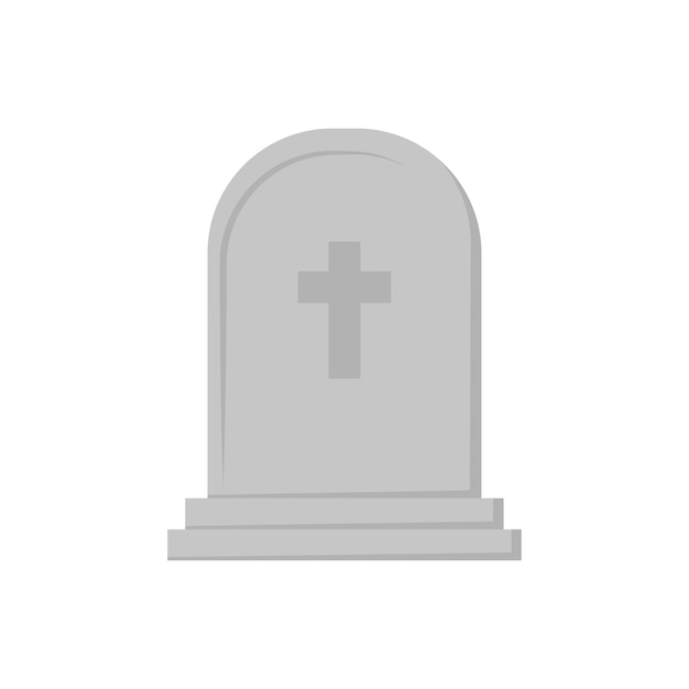 Gravestone flat Flat cartoon vector illustration illustration design