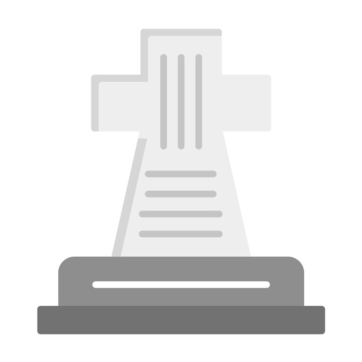 Вектор векторное изображение иконы надгробного камня может быть использовано для похорон