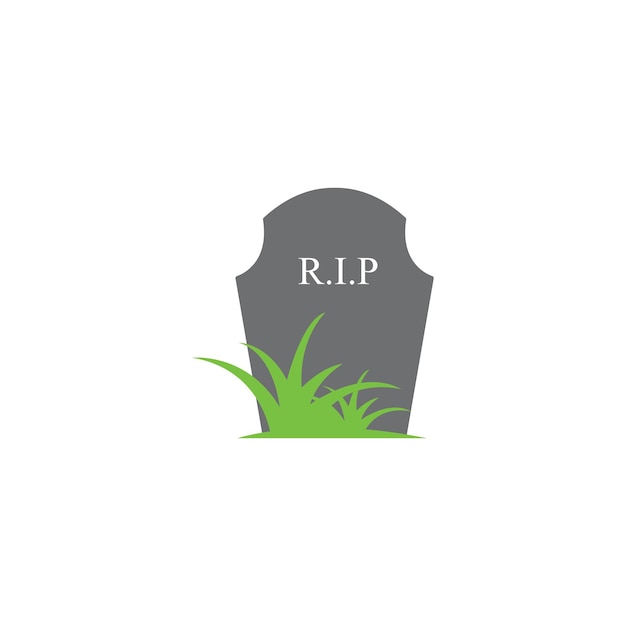 Gravestone vector illustration design template