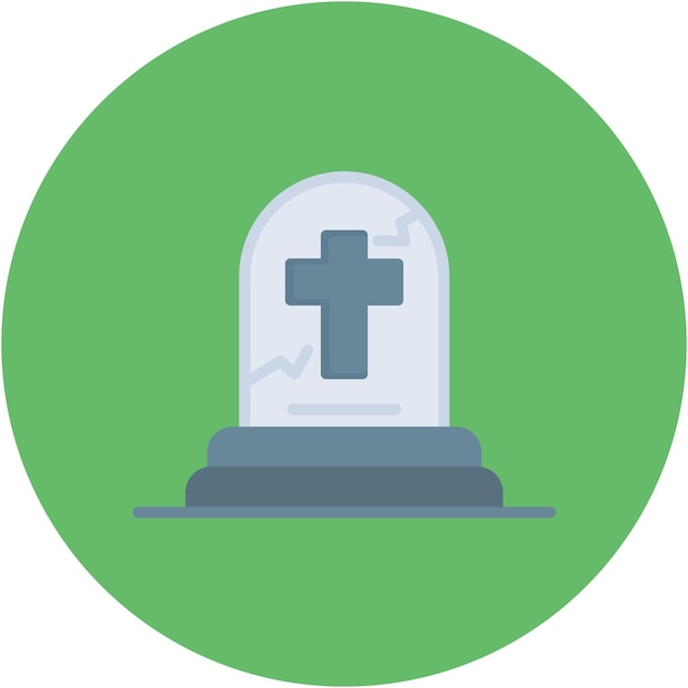 Gravestone Vector Illustration Style