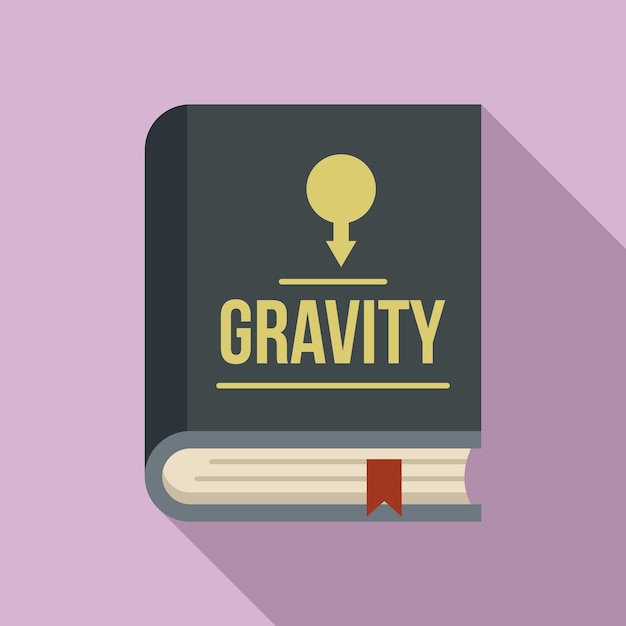 Gravity book icon Flat illustration of gravity book vector icon for web design