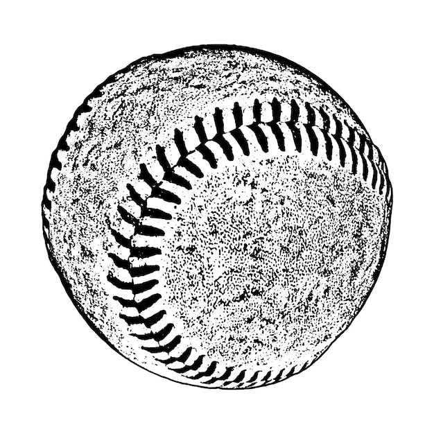 Vector gravure illustratie van honkbal