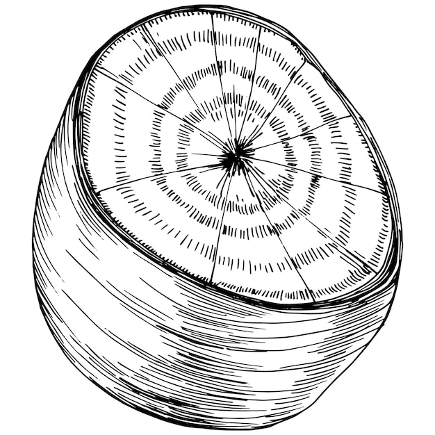 Gravure van vectorillustratie van suikerbieten op witte achtergrond