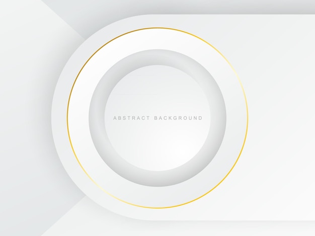 Gray abstract background with modern realistic circle shape