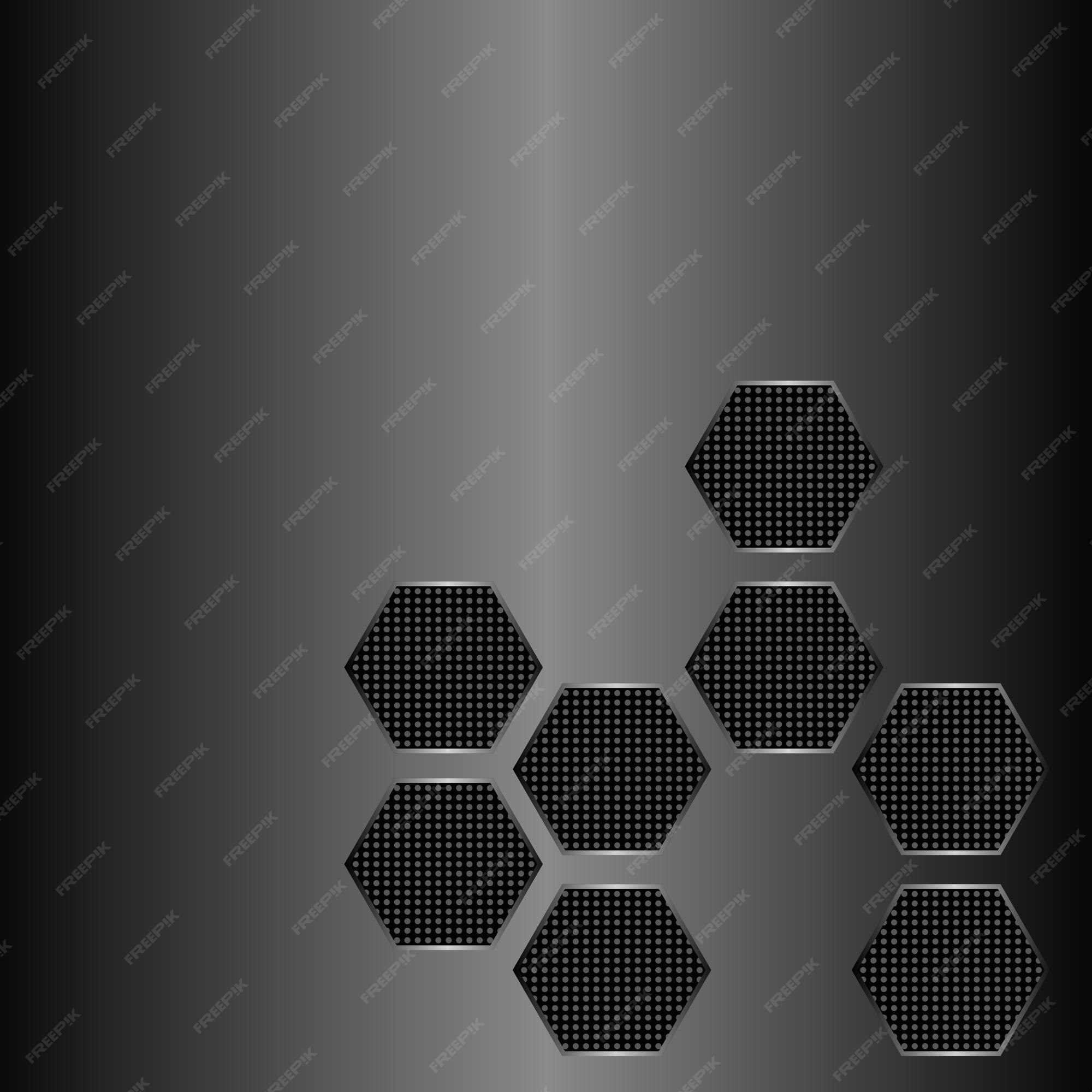 Premium Vector | Gray abstract banner background with hexagonal effect