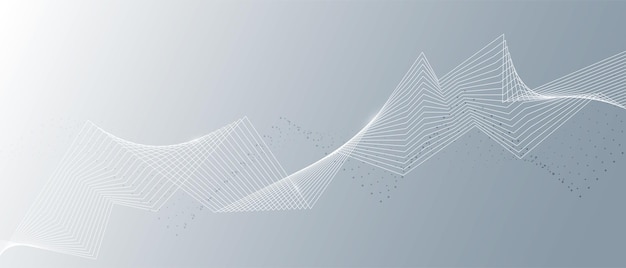 Серый и белый абстрактный фон с волнистыми линиями