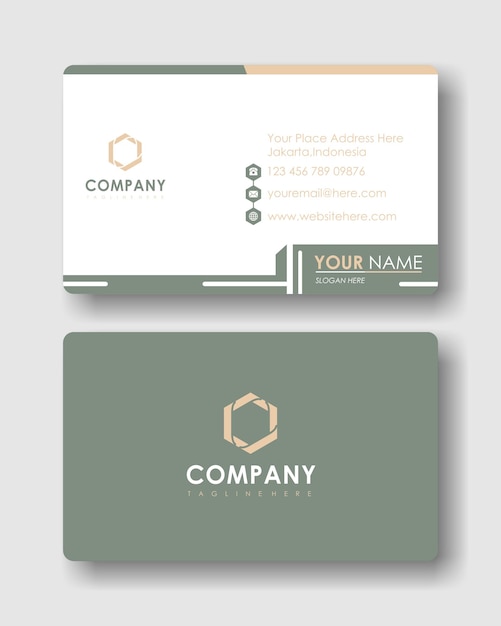 Gray background business card template