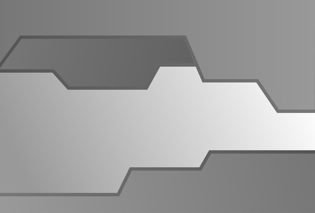 회색 사각형 모양과 중간에 텍스트 공간이 있는 흰색 사각형이 있는 회색 배경입니다.