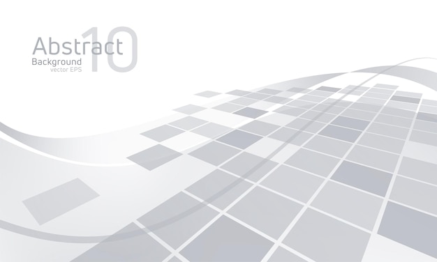 gray background with dynamic square halftone abstract vector illustration