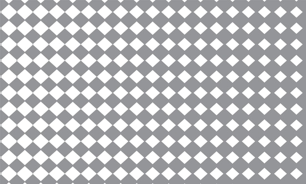 灰色の背景には正方形とダイヤモンドのパターンが描かれています