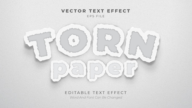 Vector a gray background with a torn paper text effect