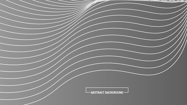 Vector a gray background with a white wavy lines.