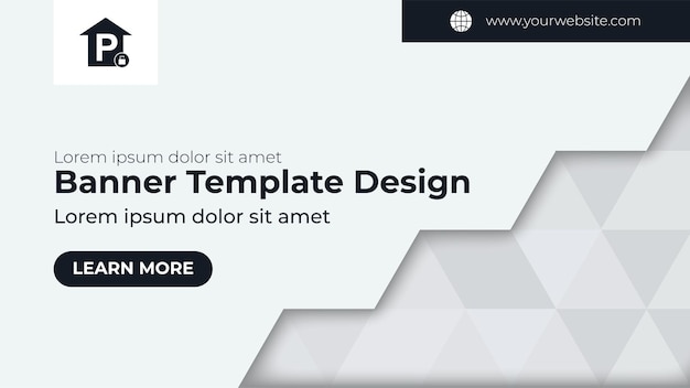 Gray and black background banner geometric