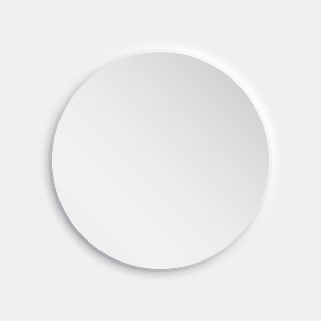 Gray Circle Blank Mockup UI Element Button Vector