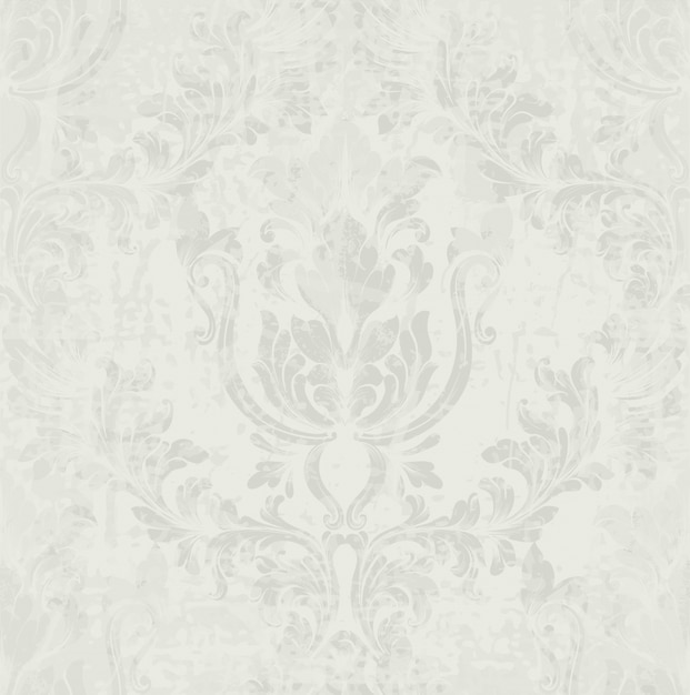 Gray classic pattern ornament, baroque background