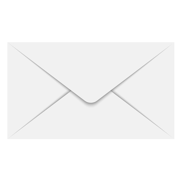 Gray closed envelope for letter, postcard vector