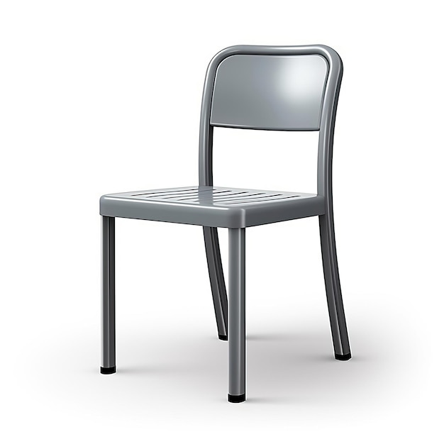 Vector gray color chair flat vector white background isolated hi