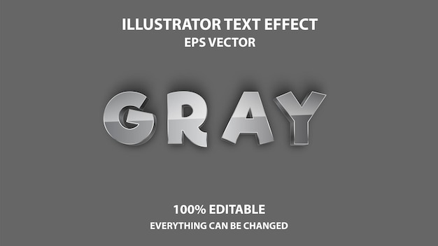 GRAY EDITABLE TEXT EFFECT