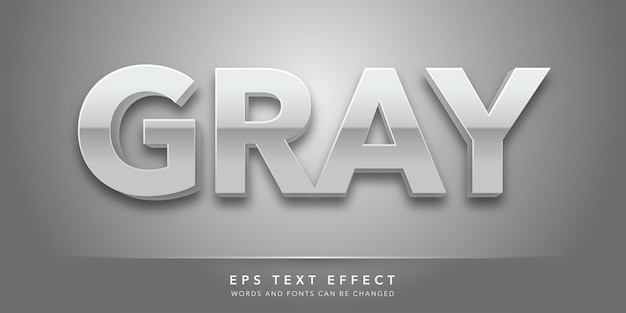 gray editable text effect