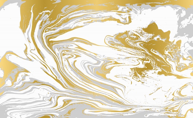 Серо-золотой агатовый рисунок ряби. Бледно-красивый мраморный фон.