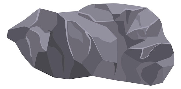 Vector gray gravel rock land ground element cartoon stone