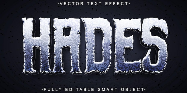 Gray Hades God Vector Volledig bewerkbaar Smart Object Text Effect