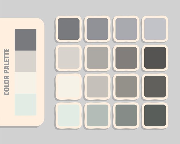 Vector gray lightgray linen gainsboro color palette rgb colors matching harmonious colours catalog