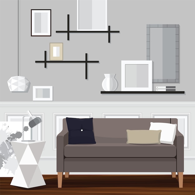 Gray living room