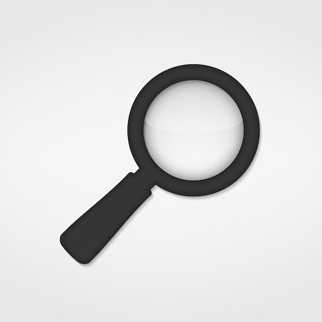 Gray magnifying glass icon vector eps10 illustration