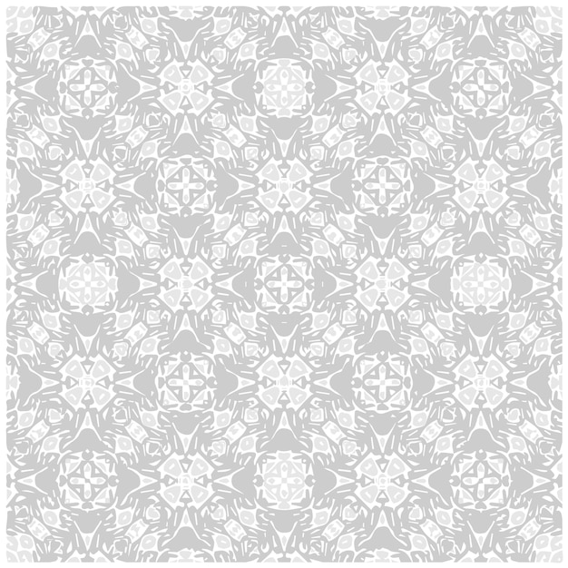 Gray Mandala or Ikat Wallpaper Pattern