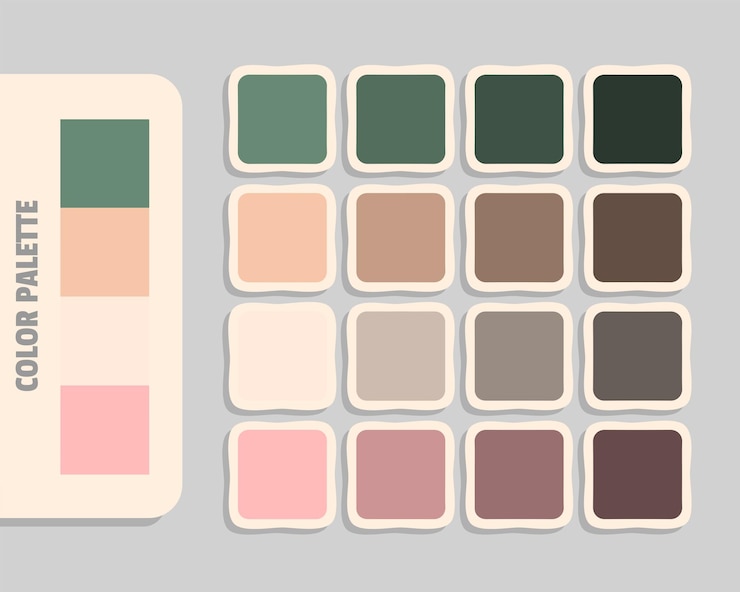 Vector gray navajowhite antiquewhite lightpink color palette rgb colors matching harmonious colours