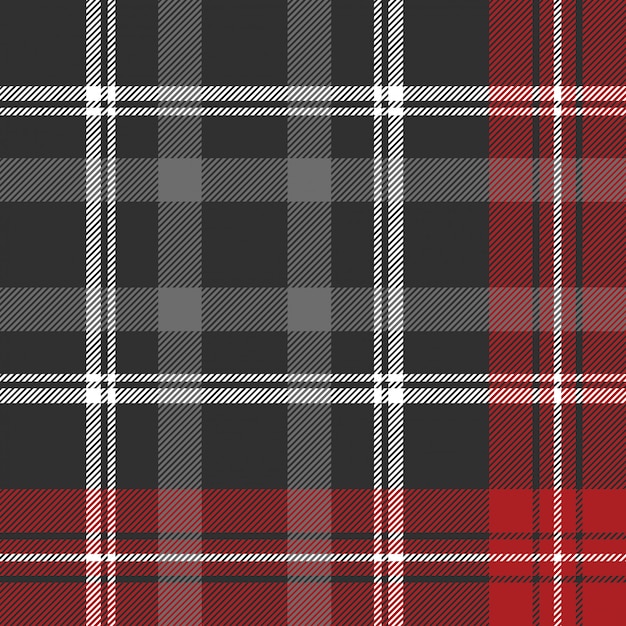 Gray plaid fabric texture seamless pattern