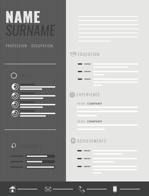 gray professional curriculum