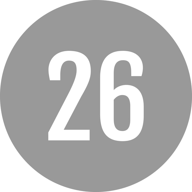 Vector gray round number icons