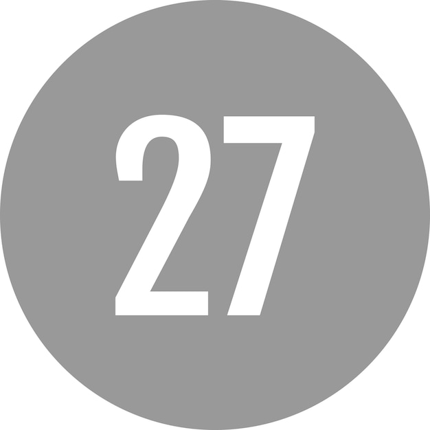 Vector gray round number icons