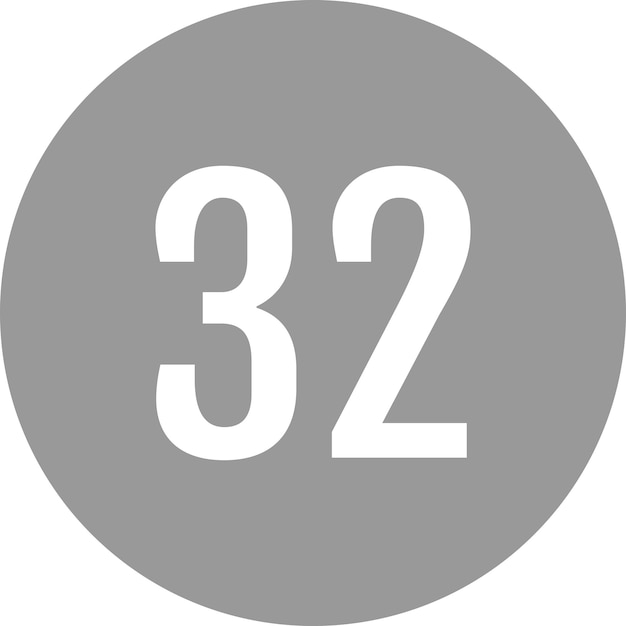 Vector gray round number icons