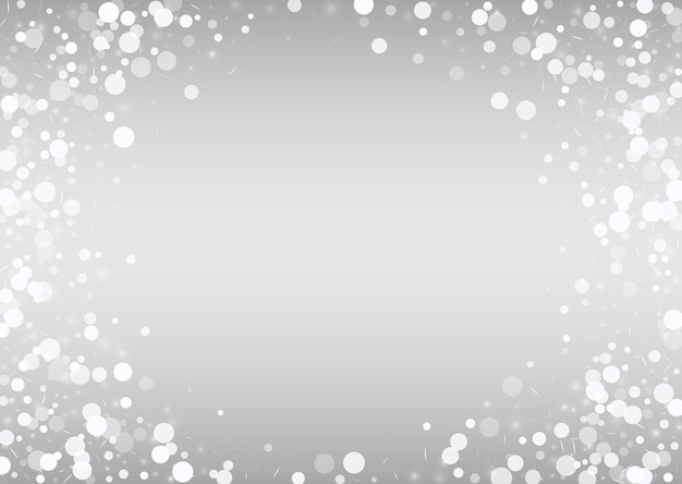 Gray Snow Vector Silver Background Xmas Snowfall