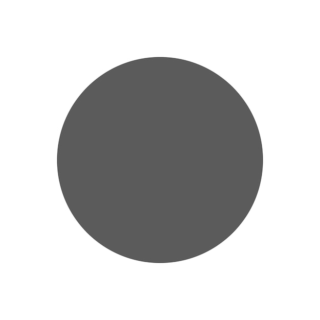 Gray vector round on white background A isolated gray round