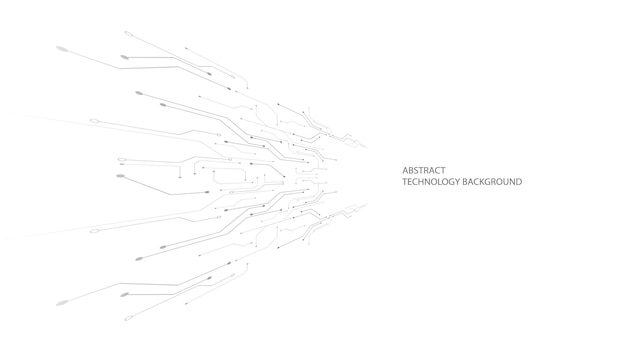 Gray white background image, technology background design and communication connection.