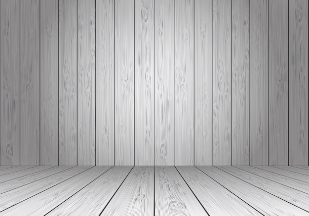 Gray wood empty room interior perspective