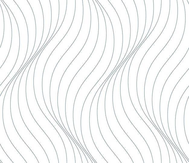 Grayscale vector seamless pattern, graphic geometric wrapping paper. Abstract backdrop created with interweave black undulate lines can be used in textile and web designs