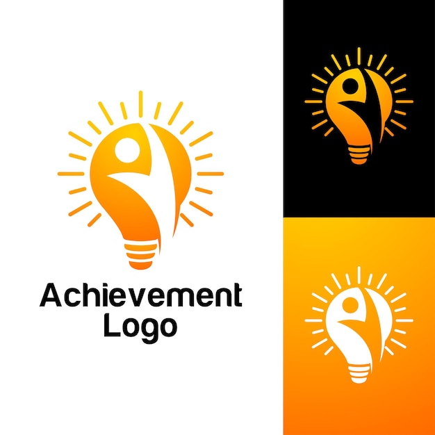 Vector great achievement logo design template