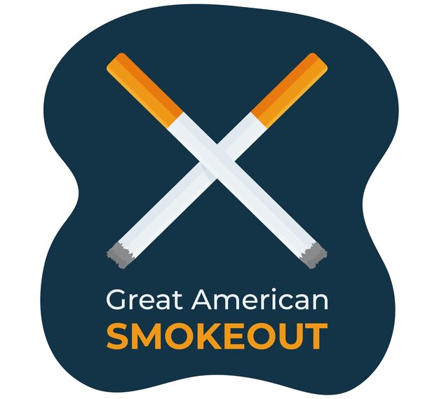 Premium Vector The great american smokeout day in november stop quit