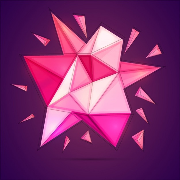 Great background with polygons in pink tones