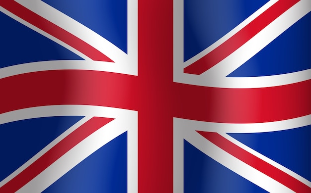 Vettore gran bretagna waving flag regno unito inglese