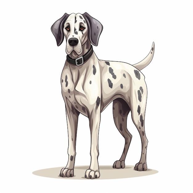 Vector great dane dog vector cartoon