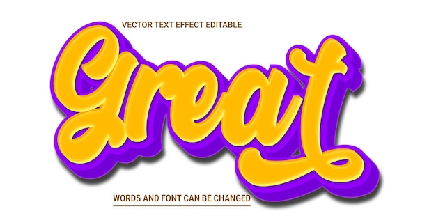 Great editable text effect vector