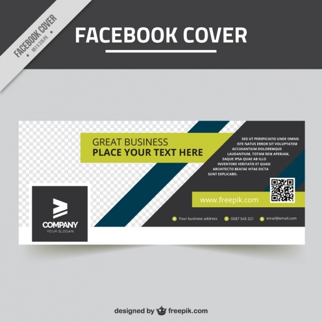 Vector great facebook cover with geometric design